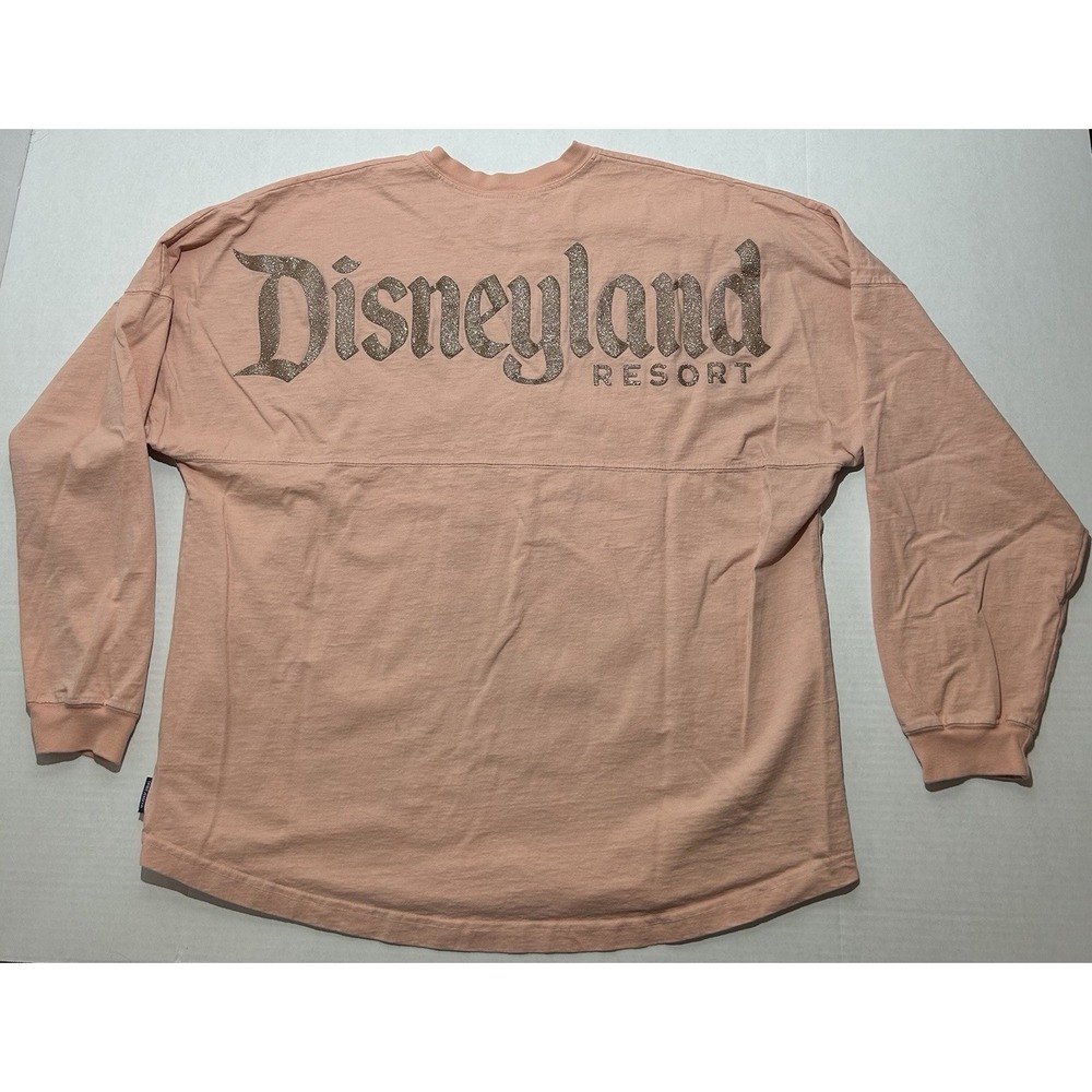 Disneyland Resort Long Sleeve Size XXL Pink Glitter Spirit Jersey 3D Puff Print